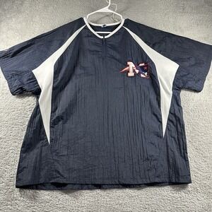 VINTAGE New England Patriots Starter Shirt 1/4 Zip‎ Pull Over Poly XXL Navy Blue